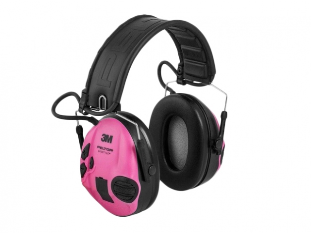 Ochronniki słuchu Peltor SportTac aktywne, zielono-różowe